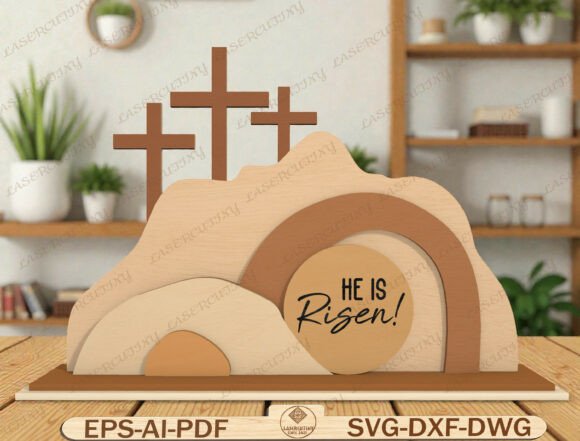Download Cross Empty Tomb Easter Scene Laser Cut - Premium Resources