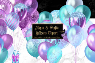 Download Aqua and Purple Balloons Clipart - Aqua Collection