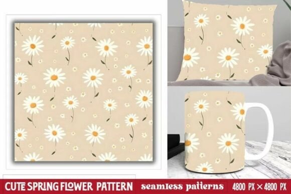 Download Cute Spring Flower Digital Papers - Premium Resources