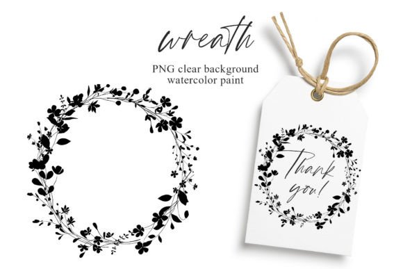 Download Wreath Black Flowers and Leaf, Logo, PNG - Black flowers Collection