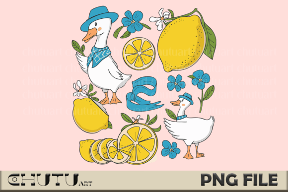 Download Lemon Duck PNG - Cute Summer Farm Design - Premium Bundle