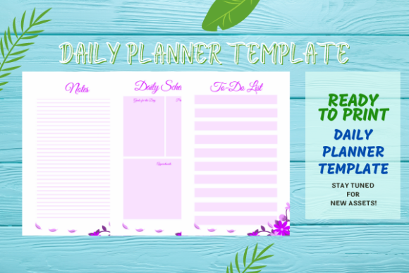 Download Purple Printable Floral Planner Template - Purple Collection
